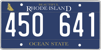 RI license plate 450641