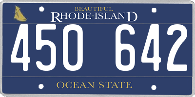 RI license plate 450642