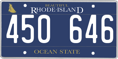 RI license plate 450646