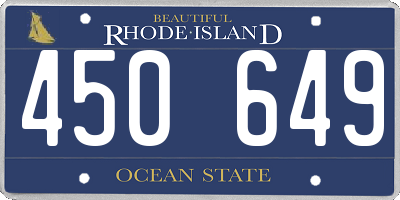 RI license plate 450649