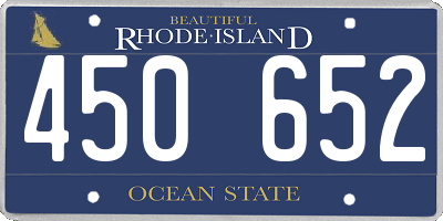 RI license plate 450652