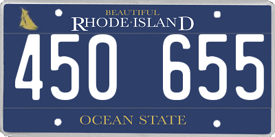 RI license plate 450655