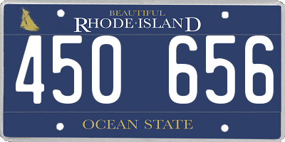 RI license plate 450656