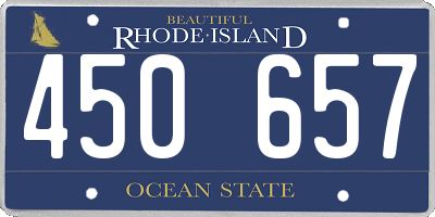 RI license plate 450657