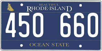 RI license plate 450660