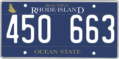 RI license plate 450663