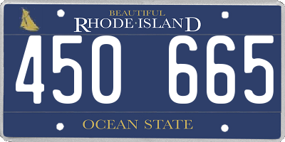 RI license plate 450665