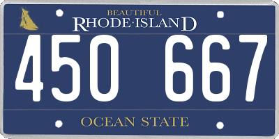 RI license plate 450667