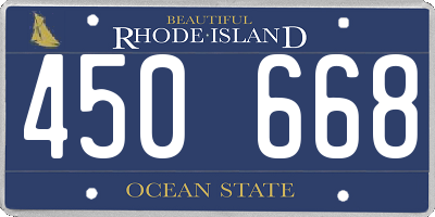 RI license plate 450668