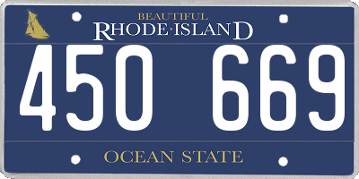 RI license plate 450669