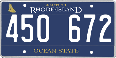 RI license plate 450672