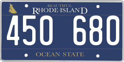 RI license plate 450680