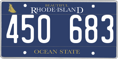 RI license plate 450683