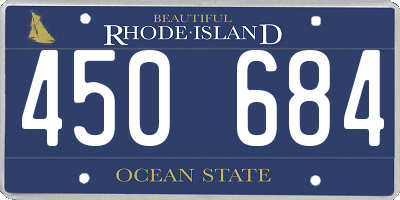 RI license plate 450684