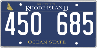 RI license plate 450685