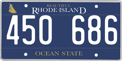 RI license plate 450686