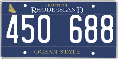 RI license plate 450688