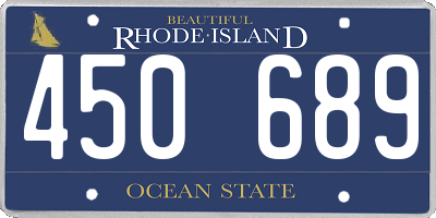 RI license plate 450689