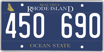 RI license plate 450690