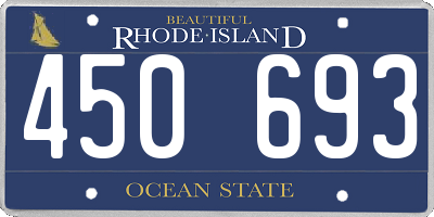 RI license plate 450693