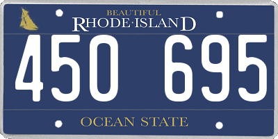 RI license plate 450695