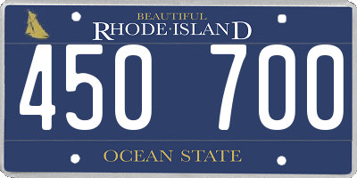 RI license plate 450700