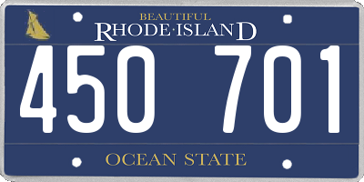RI license plate 450701