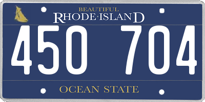 RI license plate 450704