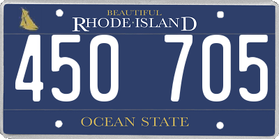 RI license plate 450705