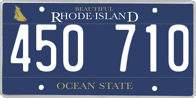 RI license plate 450710
