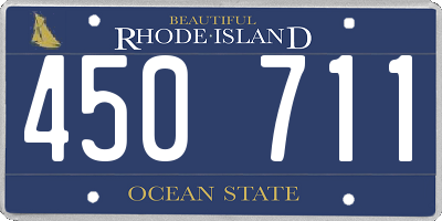 RI license plate 450711