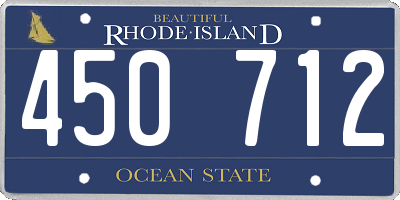 RI license plate 450712