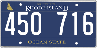 RI license plate 450716