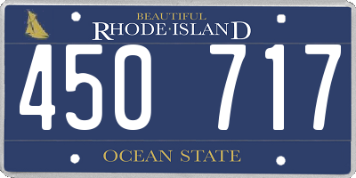 RI license plate 450717