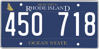 RI license plate 450718