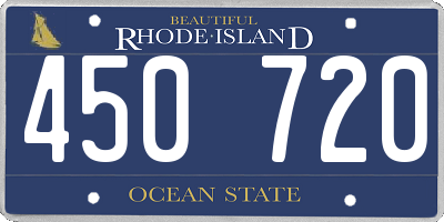 RI license plate 450720