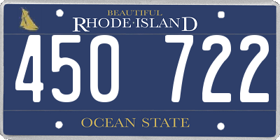 RI license plate 450722