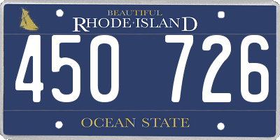 RI license plate 450726