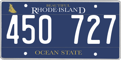 RI license plate 450727