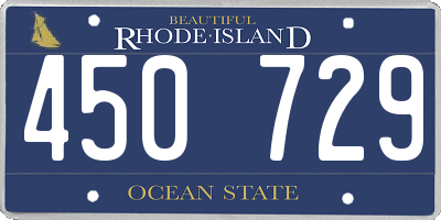 RI license plate 450729