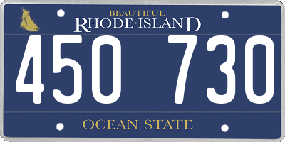 RI license plate 450730