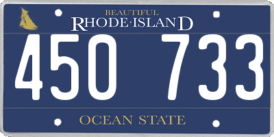 RI license plate 450733