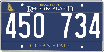 RI license plate 450734