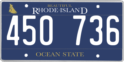 RI license plate 450736