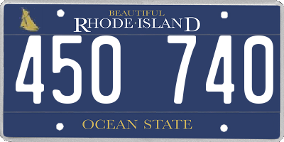 RI license plate 450740