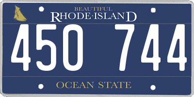 RI license plate 450744
