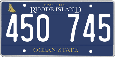 RI license plate 450745