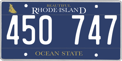 RI license plate 450747
