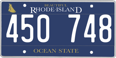 RI license plate 450748