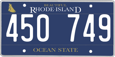 RI license plate 450749